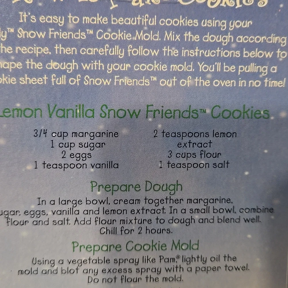 New Longaberger 1997 Snow Friends Series Chilly Pottery Cookie Mold